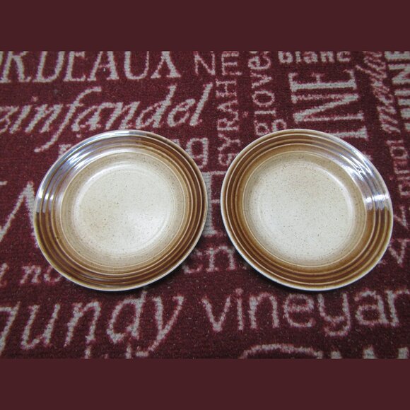 Set 2 Vintage Churchill Homespun Stonecast Speckled Brown, 8.5" Luncheon Plates - Picture 1 of 7